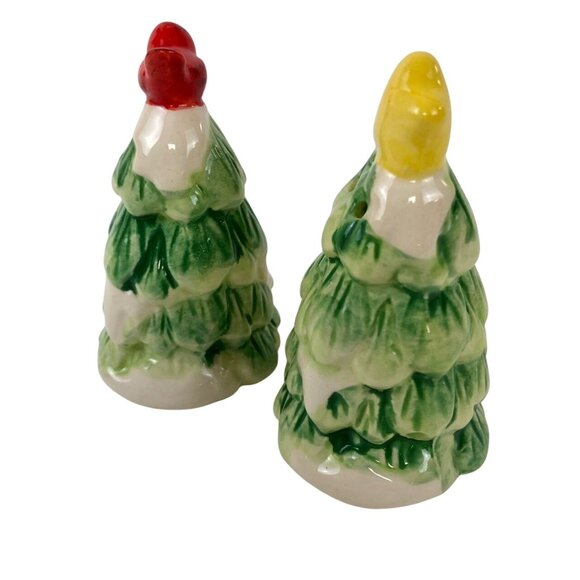 Mikasa Celebrations Salt And Pepper Shakers Christmas Tree 5237549 Hand Painted - Picture 6 of 10